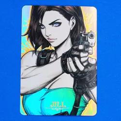 Resident Evil 3 Jill Valentine Rainbow Foil Holo Character Figure Art Card - Image 1