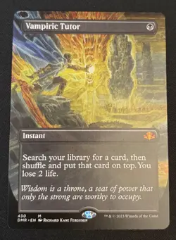 Vampiric Tutor (Borderless) Dominaria Remastered Regular NM - Image 1