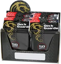 BCW 500 Count Deck Guard Black Matte Finish Deck Protector Sleeves [10 Packs] - Image 1