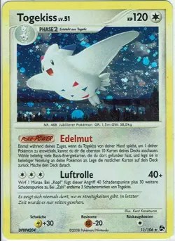 Pokemon Card Trading Epic Encounters No. 11/106 Togekiss Holo German - Image 1