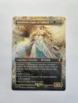 Galadriel, Light of Valinor - BORDERLESS - MTG LTC - NM - Image 1