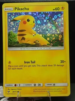 Pokemon TCG Pikachu 28/73 Sequin Holo General Mills - Image 1