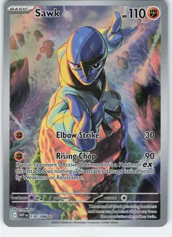 Sawk 130/086 Illustration Rare Holo SV: White Flare NM Pokemon - Image 1