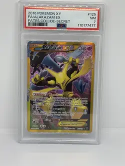 PSA 7 Pokemon TCG 2016 Alakazam EX (Secret) 125/124 Fates Collide - Image 1