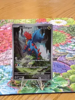 DRUDDIGON 151/086 ILLUSTRATION RARE WHITE FLARE POKEMON - Image 1