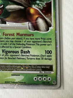 Pokemon Torterra LV.X 122/130 Diamond & Pearl Rare Holo LV.X Level Up English - Image 3