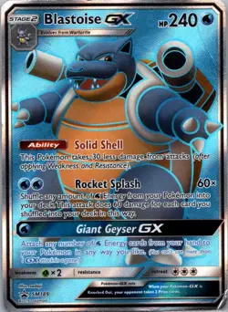 Blastoise GX - SM189 Holo Promo Sun & Moon Promo Pokemon Holo Heavily Played - Image 1