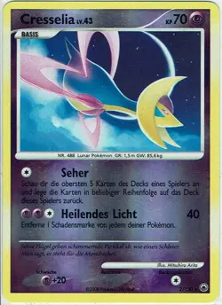 Pokemon Card Majestic Tomorrow No. 2/100 Cresselia Reverse Holo German - Image 1