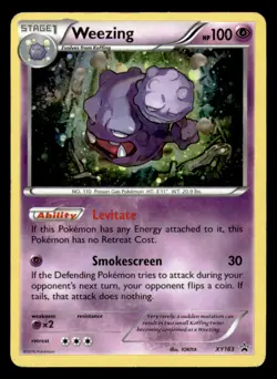 Weezing - XY163 XY163 Holo Promo XY Promo Pokemon Heavily Played - Image 1