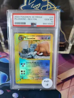 Pokemon Piloswine Skyridge Rev Foil #24 PSA 10 Gem - Image 1