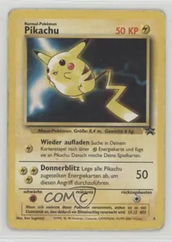 Pikachu German Pokemon WOTC Black Star #4 1999 - Image 1