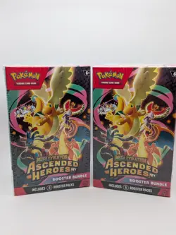 Pokemon Ascended Heroes Mega Evolution Lot Of 2 Booster Bundle Boxes - Sealed - Image 1