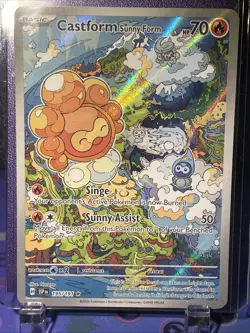 Pokemon TCG: Surging Sparks Castform Sunny Form Full Art IR Holo 195/191 - Image 1