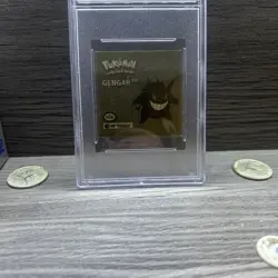 1999 POKEMON STICKERS SER 1 RARE GOLD STICKERS #G02 GENGAR PSA 10 - Image 2