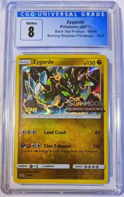 Pokemon Zygarde - SM48 - STAFF Pre-Release Promo - CGC 8 NM/Mint - Image 1