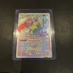 Pokemon TCG: Silver Tempest- Lugia VSTAR 202/195 Rainbow Secret Rare - Image 1