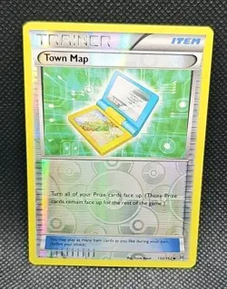 Pokemon Breakthrough Reverse Holo Town Map 150/162 NM - Image 1