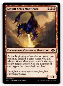 MTG Modern Horizons 2 Mount Velus Manticore 136/303 Magic the Gathering - Image 1