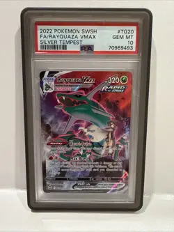 RAYQUAZA VMAX PSA 10 SILVER TEMPEST TG20 FULL ART 2022 POKEMON SWSH ENGLISH... - Image 1