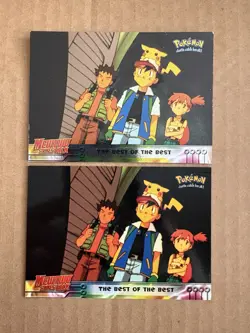 Two 1998 Topps Pokemon The Best of Best #20 Foil & Non Mewtwo Strikes Back Blue - Image 2