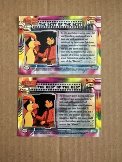 Two 1998 Topps Pokemon The Best of Best #20 Foil & Non Mewtwo Strikes Back Blue - Image 3