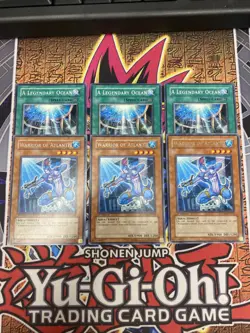 Yugioh - Warrior of Atlantis FOTB-EN016 1st Edition RARE LP/NM X3 - PLAYSET + MO - Image 1