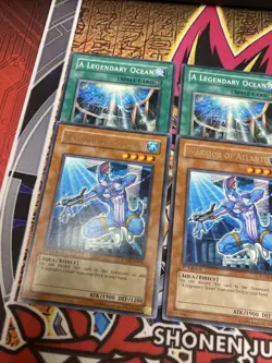 Yugioh - Warrior of Atlantis FOTB-EN016 1st Edition RARE LP/NM X3 - PLAYSET + MO - Image 2