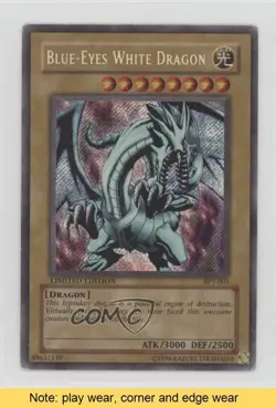 Blue-Eyes White Dragon YuGiOh Collectors Tin Promo #BPT-003 2002 READ - Image 1