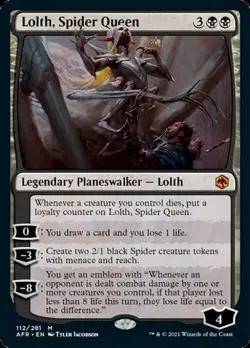 MTG English Lolth, Spider Queen NM Normal Adventures in the Forgotten Realms - Image 1