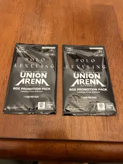 Union Arena Solo Leveling Box Promotion Pack Limited First Edition Lot of 2 - Image 1