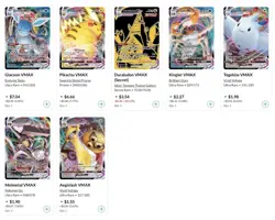 Pokemon TCG VMAX Lot (8 Cards) – Pikachu Promo, Glaceon, Duraludon, Togekiss NM - Image 1