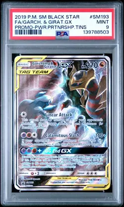 Pokemon Card Garchomp & Giratina GX SM193 Black Star Promo TAG TEAM PSA 9 - Image 1
