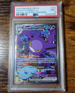Team Rocket's Crobat ex 234/182 PSA 9 Destined Rivals Pokemon Card Graded - Image 1