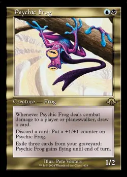 NM-Mint, English MTG Regular Psychic Frog - Retro Frame Modern Horizons 3 Magic - Image 1