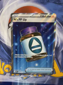 Pokemon TCG N's PP Up Trainer Full Art Foil Rare Card 262/217 ASC - Image 1