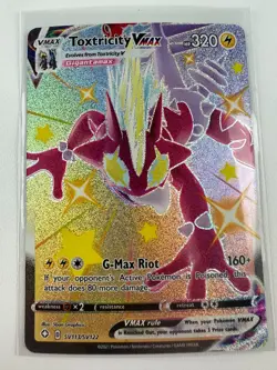 Toxtricity VMAX SV113/SV122 Holo Shining Fates Shiny Vault Pokemon Card - Image 1