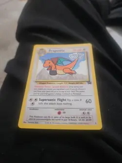 Dragonite #5 Movie Black Star Promo WB Stamp WoTC Rare Pokemon TCG Card LP - Image 2