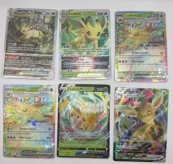 6 Pokemon Card Lot Leafeon VSTAR, V, Ex, Prismatic Stamp & Simplified Chinese NM - Image 3