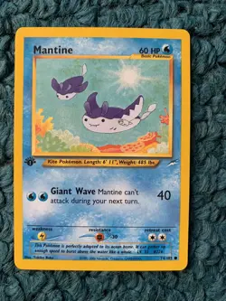 1st Edition MANTINE 74/105 Neo Destiny Set - Pokemon WOTC Vintage Card - NM - Image 1