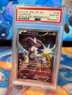 PSA 10 Pokemon Japanese XY Dream Shine Collection Arceus Holo #036/036 Card - Image 1