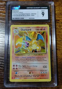 Charizard 003/034 CGC 9 Classic Collection 2023 Pokemon Card Graded - Image 1