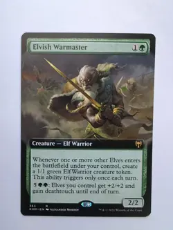 MTG Elvish Warmaster (KHM) Kaldheim Extended Art Regular Rate 363 - Image 1