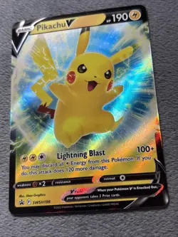 Pikachu V SWSH198 Pokemon Card Sword Shield Promo NM Full Art - Image 2