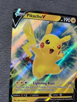 Pikachu V SWSH198 Pokemon Card Sword Shield Promo NM Full Art - Image 4