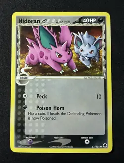 Pokemon Nidoran Delta Species 57/101 Basic Card 2006 English - Image 1