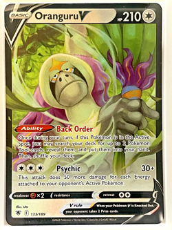 Pokemon TCG Oranguru V 133/189 Astral Radiance Holo NM - Image 1