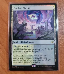 Magic MTG Godless Shrine EOE 0254 Foil Rare - NM condition - Image 1