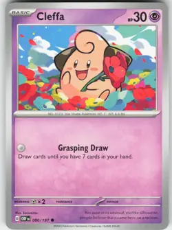 Cleffa 080/197 Common Obsidian Flames Pokemon Near Mint - Image 1