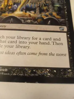 Diabolic Tutor 8th Ed Oversized Box Topper MTG Magic The Gathering - Image 2