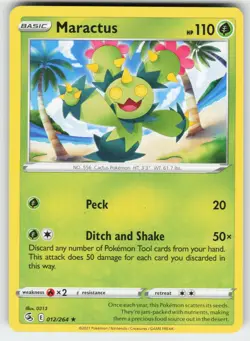 Maractus 012/264 Rare Fusion Strike Pokemon Near Mint - Image 1